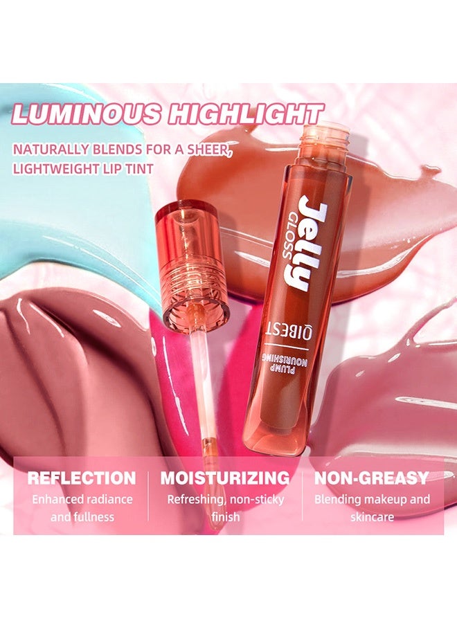 QiBest Colored lip oil 3g Hydrating and moisturizing light and shiny nourishing liquid lip balm lip gloss moisturizing lip cream 04# - Image 3